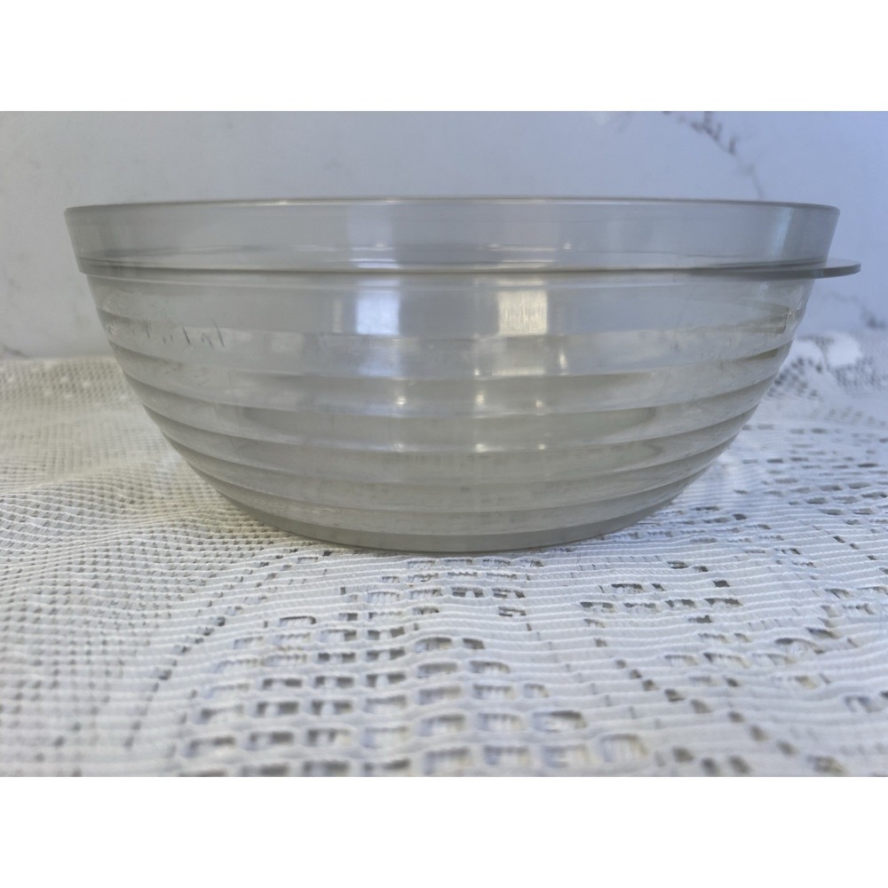 Vintage Rubbermaid Clear Ribbed Bowl 505F 1 USA Made